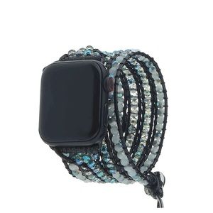 Mermaid Dorado on Black Apple Watch Bracelet